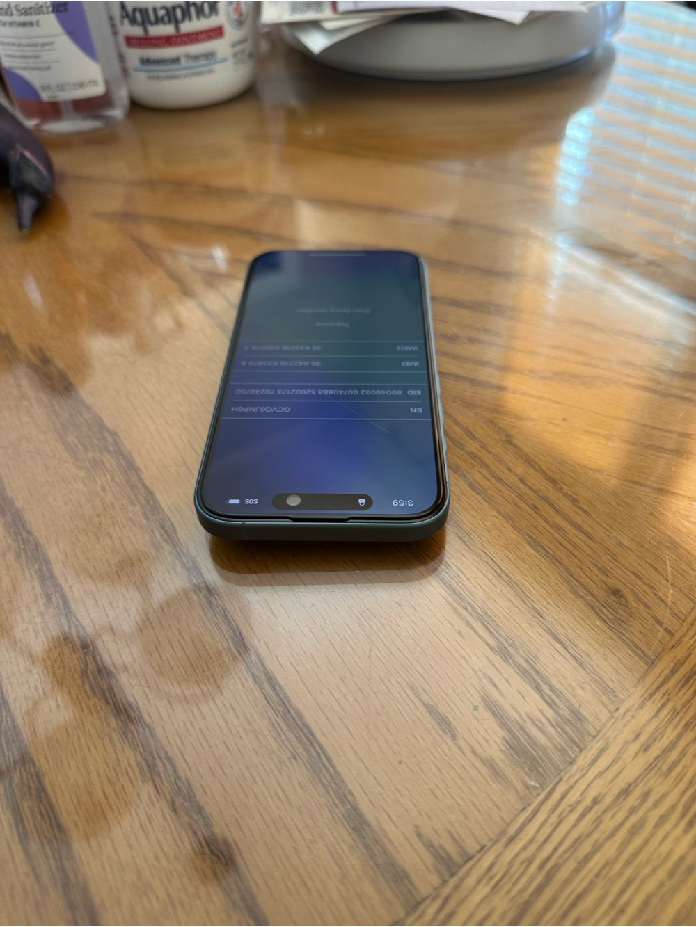 Apple iPhone with Black Front and Dark Green Edges